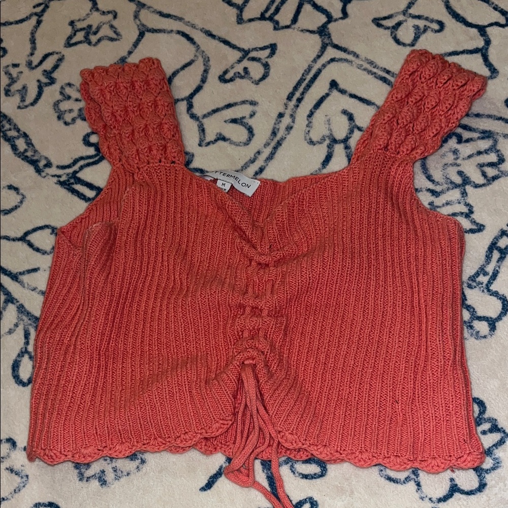 Lou & Grey Coral Knit Crop Top